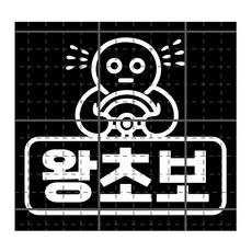 왕초보스티커 긴장하는 초보운전자 스티커, 1개, 긴장하는왕초보