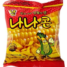 달콤 고소 옥수수스낵(과자) 난나나콘, 50g, 24개