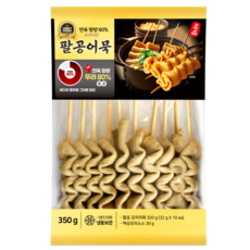 [연육함량 80프로 이상] 팔공 프리미엄 고연육 함량 꼬치어묵 [10개입 + 장소스] X 3팩, 5개, 320g