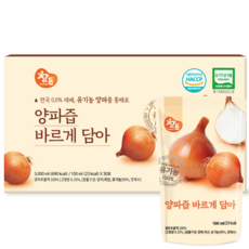 참든 유기농 양파즙 국내산 유기농 양파 양파 바르게담아 100ml x 90포, 90개