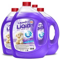 세제 리퀴드 라벤더향 세탁세제 실내건조 중성 액체 세제, 4개, 2.5L