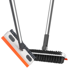 클릭&샵 3in1 스탠드 고급 화장실 욕실 바닥 청소솔 혼합색, 화이트, 1개