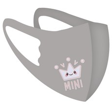 3D 입체 아동마스크 그레이(5매) / 유아 남아 여아 캐릭터 마스크 / 어린이집 단체선물