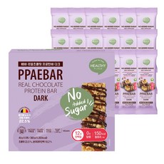 헬시플레이스 빼바 리얼초콜릿 프로틴바 다크 40g 9EA (1박스), 360g, 2개