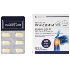 관절팔팔 연골팔팔 100세 관절영양제 MSM 부모님선물, 2박스, 60정