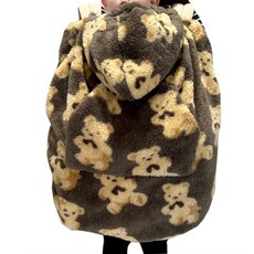 [꿈과별]코코잠 베어 아기띠워머 무릎담요 애기띠, 브라운