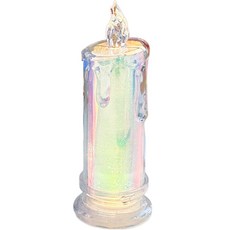 이이공브이샵 반짝반짝 컬러멜팅 빛나는 LED캔들 글리터 양초, 오로라