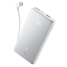 앤커 졸로 10000mAh 22.5W 보조배터리 (C타입 케이블 일체형), 화이트, A110D