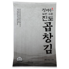 청해우 두번구운 진도 곱창김. 고급 곱창김 8매, 22g, 16개