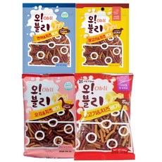 오블리버거 4종 콤보 12개입 100g x 12개 양 오리 소 연어 강아지 훈련 칭찬 간식, 4종콤보 치즈버거, 12개