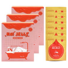 젤리 입욕제 슬라임 목욕놀이 커플 입욕젤 호캉스-코이젤리 1BOX ( ), 미드나잇로즈(레드), 3개, 200g