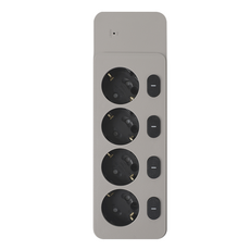 대성 푸시탭V2 국산 고용량 멀티탭 4구 개별스위치 250V 16A, 1개, 그레이 VPB0410G, 1m