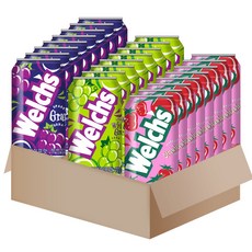 [메리박스] 농심 웰치스 3종 믹스세트 355ml x 24캔 포도 청포도 딸기, 24개