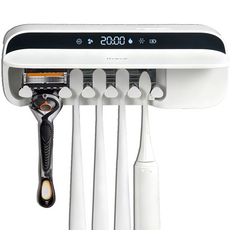 F8가족용 스마트 칫솔 살균기 억 단위 음이온 360살균 4시간 스마트 순환 살균 UV 테스트 용지 증정 구강세정기 노즐 살균 가능, 흰색, F8