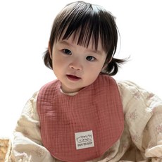 돗투돗 백화점라인 레인보우 6중거즈 턱받이 매장동일상품, 1개, 1개입, 진코랄