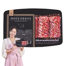 [TV홈쇼핑 정품] 조미령 온기 와인 숙성 양념 안창살 구이 갈비 캠핑 밀키트, 3개, 300g