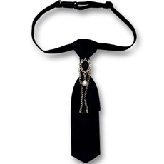 하이유니 [긱시크룩] 아이비 빈티지 브로치포인트 패션 클립 넥타이