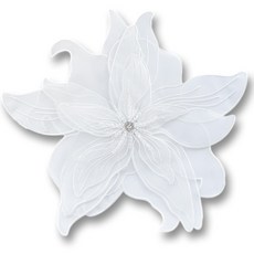 하이유니 코사지 메쉬 레이스 플라워 드레스 옷핀 패치 와펜