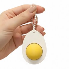 로피어스 계란 모양 딸깍이 키링 스트레스해소 집중력 3D오브제 에그 피젯 클리커 애견훈련, 1개