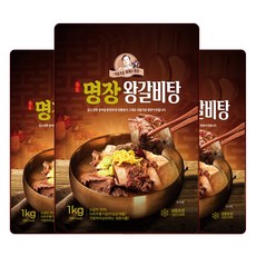 [이가네식품] 이재수명장 명인의 프리미엄 명장왕갈비탕 1-2인분, 3개, 1kg