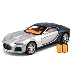 1:24 부가티 대서양 Bugatti ATLANTIC다이캐스트 합금 자동차 모형 장식품 메탈 장난감 미니카 모델카, 실버 블루1, 1개
