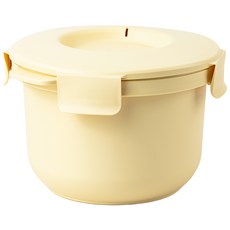 칼로볼 전자레인지 저당밥솥 자취생 저칼로리 밥솥, 버터옐로우, 1개