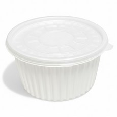 [세트] 국내생산 225파이 감자탕용기 3000ml(대) 50개 + 뚜껑50개 세트/전자레인지가능 포장 배달용기