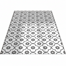 바이빈이 잘라쓰는 PVC 주방 바닥매트, 1개, 화이트플라워