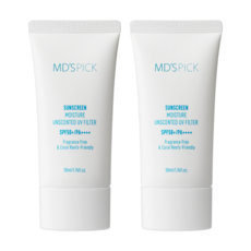 엠디스픽 무향자차 수분 선크림 SPF50+PA++++, 50ml, 2개