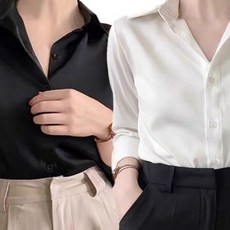 Titikong 여성 1+1 셔츠 링클프리 정장 블라우스 남방 긴팔