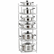 가려거든 다용도 냄비정리 선반 스텐드, 6단 선반, (42x35x150cm), 1개, 스텐리스
