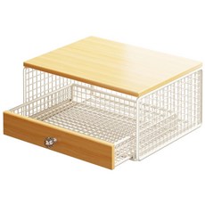 내추럴 원목 커피 선반 정리대 홈카페 인테리어 소품, 2단, 라이트브라운