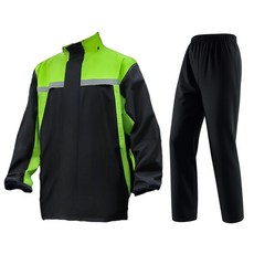 하믄 프리미엄 라이딩 배달 오토바이 우비 레인코트 상하의 세트, 라이트그린