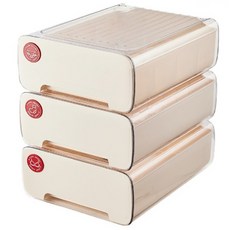 대형 크림색 속옷 양말 서랍식 보관함 정리함, 1개, 크림/블랙(16칸)