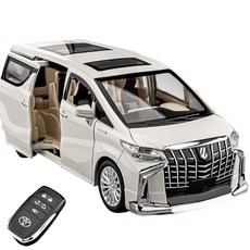 YONO 1/24 스케일 5도어 오픈 알파드 모형차 Type-C 충전 풀옵션 합금 컬렉션, 1개, 화이트
