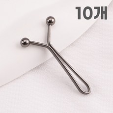 픽앤딜 Y핀 멀티 클립 바지 스커트 허리 줄임 핏 조절 스카프 홀더, 메탈블랙, 10개