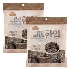 수제명가 애견용 셰프시리즈 건강 한입 간식, 한우소간 육포칩, 100g, 2개