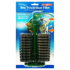Tetra 쌍기 스펀지여과기 60L (독일회사) + 필그린 저소음 기포발생기 2구 BT-A65 + 콩돌 + 호스2m 기본세트, 4W, 1개