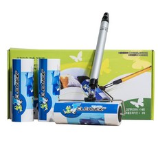 티크리너 테이프크리너 알루미늄 핸들+대형리필 160mm 10M 3롤세트, 1세트