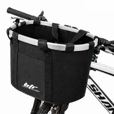 BTR 자전거 바구니 접이식 탈부착 앞바구니 BB-30, 1개, 블랙