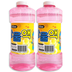 애들랜드 대용량 버블건 리필용 비눗방울액 1.25L, 혼합색상, 2개