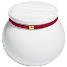 친집선 붉은실 현관 소금단지 전통 수공예 백자 무지 단지, 1개