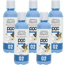 POC Pro 오랄클리어 프로폴리스 프로바이오틱스 찌꺼기 천연성분 가글, 5개, 600ml