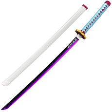 UB 카타나 LED 광선검 일륜도 귀멸의 칼날 충전식 발광검 일본도 코스프레, 1개, 퍼플