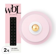 wbL 윙블링 베이직 지압볼 이혈테라피 귀침 주얼패치, 골드, 2개