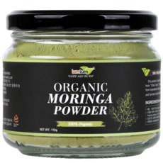 럼럼 프리미엄 100% 청정지역 유기농 모링가 잎 분말 가루 파우더 요거트 토핑, 1개, 110g