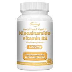 니아신아마이드 비타민B3 1000mg – 노화방지 주름개선 에너지대사, 1개, 60정