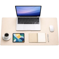 달리앤달리 가죽 데스크 매트 책상 보호매트 논슬립 대형 마우스 장패드, 1개, 05-크림베이지(사이즈 120x60cm)