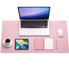 달리앤달리 가죽 데스크 매트 책상 보호매트 논슬립 대형 마우스 장패드, 1개, 04-파스텔핑크(사이즈 120x60cm)