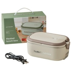 PYHO 직장인 휴대용 전기도시락 플러그 스타일 보온 도시락 케이스, 1개, 짙은 색